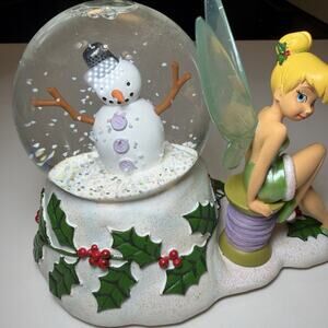 Disney Tinker Bell Snow Globe Christmas Holiday JCPenney Vintage 2000’s Decor